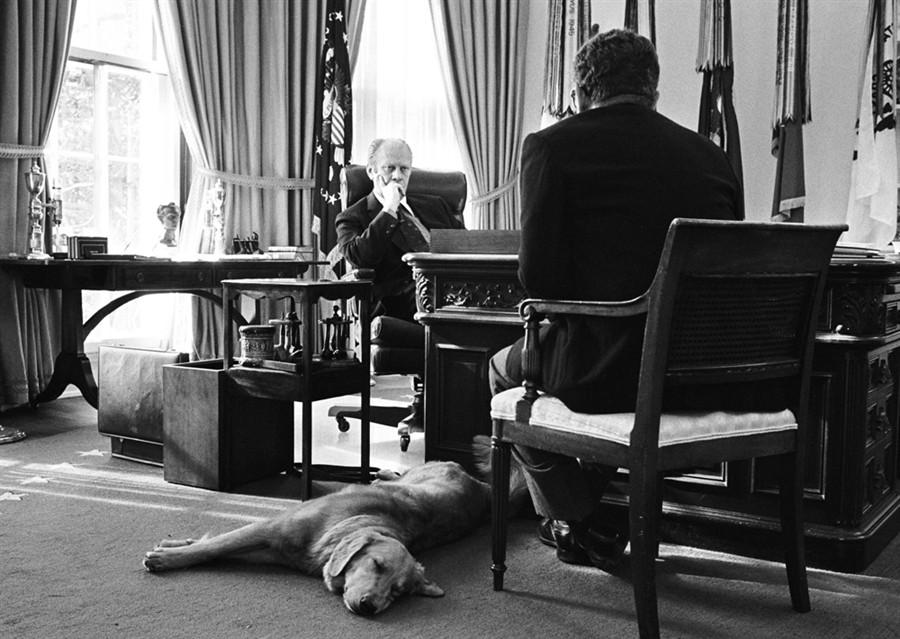 President Gerald Ford's dog Liberty at the White House